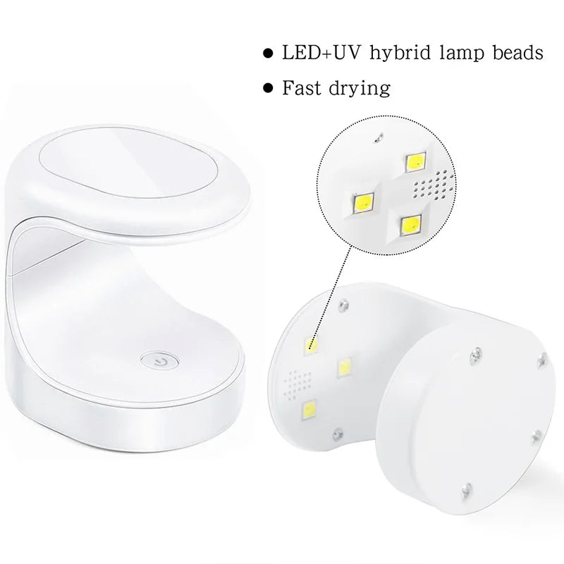 16W Mini Nail 30S Fast Dryer UV LED USB Lamp Manicure Egg Design Machine Single Finger Nail Art Tool Gel Curing with USB Free