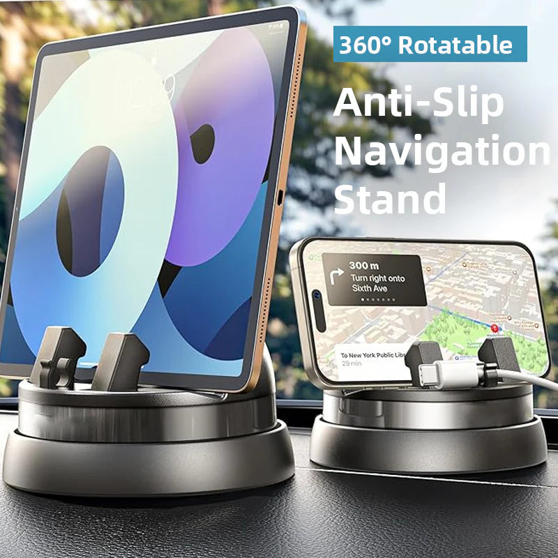 Dashboard Phone Holder for Car - 360 Degree Rotating with Super Strong Suction Cup | Non-slip, Adjustable Car Phone Holder