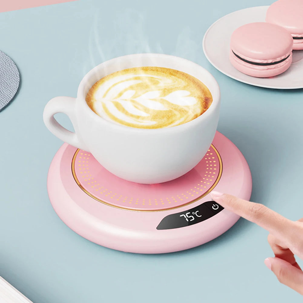 USB Intelligent Constant Temperature Coaster 3 Temperature Setting Milk Tea Water Heating Pad Cup Heater for Tea Water Office