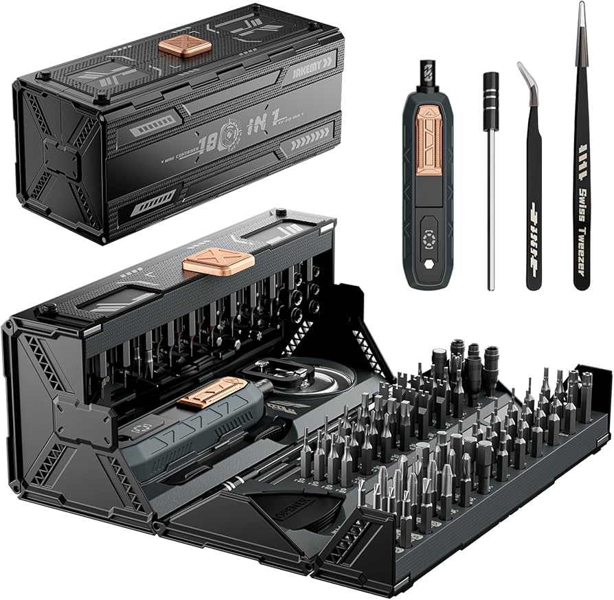 180 in 1 Precision Screwdriver Set - Magnetic CR-V Torx Bits for Mobile Phone, Tablet, PC, and Electronic Repair