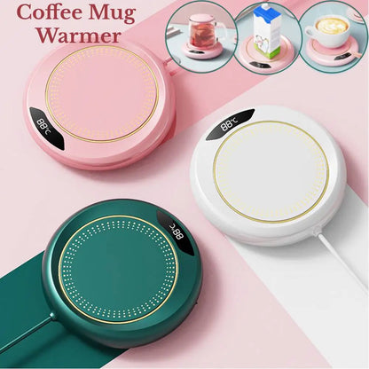 USB Intelligent Constant Temperature Coaster 3 Temperature Setting Milk Tea Water Heating Pad Cup Heater for Tea Water Office