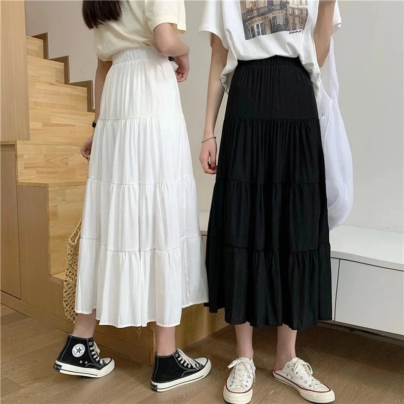 Elegant Vintage A-line Chiffon Skirt