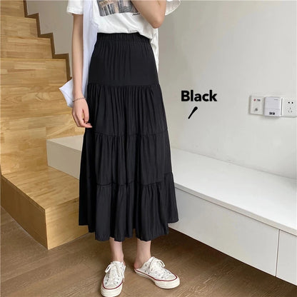 Elegant Vintage A-line Chiffon Skirt