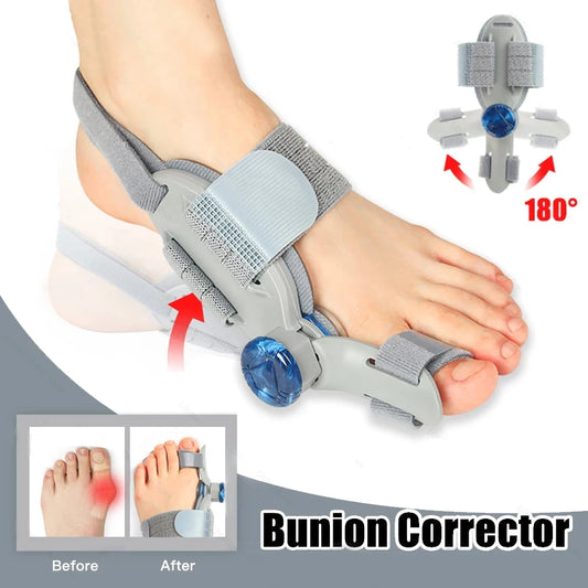 Bunion Corrector Adjustable Hallux Valgus Toe Straightener – Rotatable and Comfortable Big Toe Alignment for Pain Relief