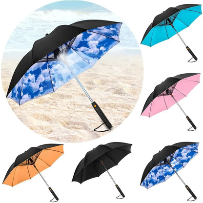 2024 Upgrade: UV Blocking Umbrella with Fan and Mist Spray - The Ultimate 3-in-1 USB Rechargeable Sun Umbrella