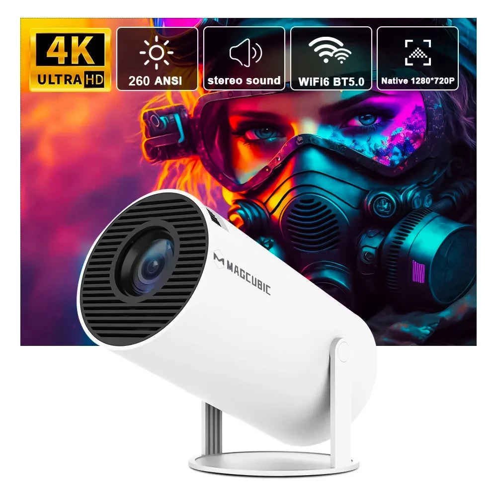 2024NewProjector: Ultimate 4K Ultra HD Portable Home & Cross-Border Intelligent Projector