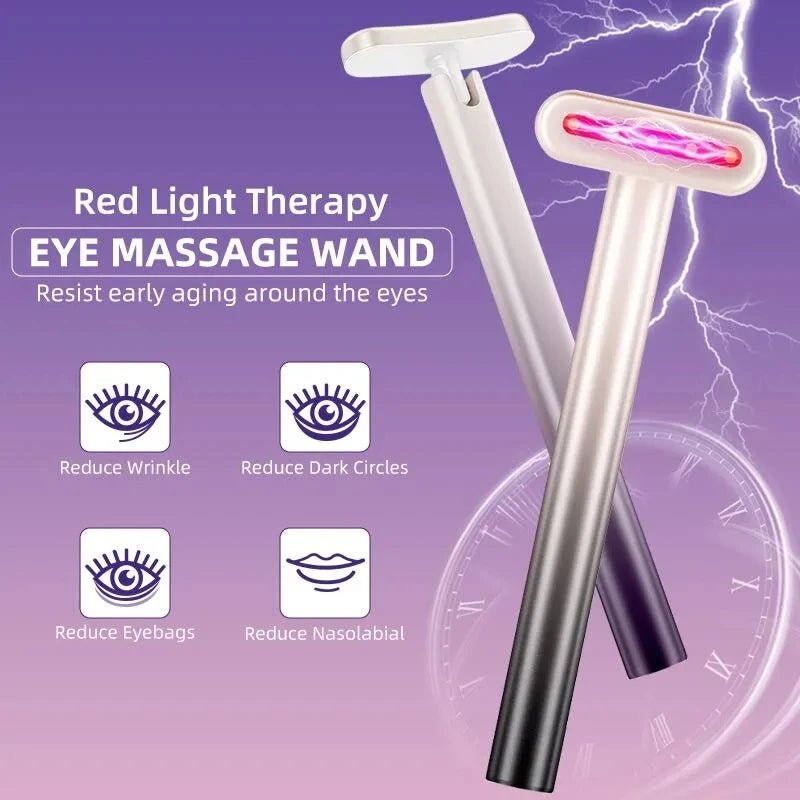 4-in-1 EMS Eye Vibration Massager Wand – Anti-Wrinkle, Dark Circle & Puffiness Skin Care Tool