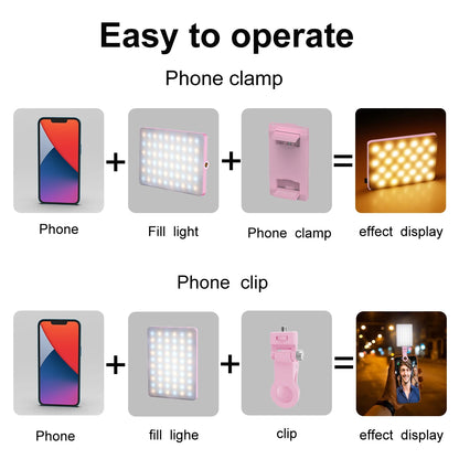 Bi-Color Selfie & Video Light with Clip – Rechargeable 2000mAh for Phones, Laptops & Vlogging