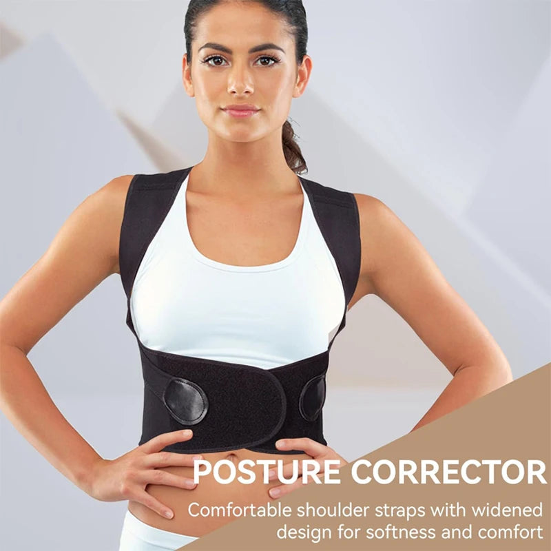 Ultimate Back Posture Corrector Brace for Women and Men - Breathable, Elastic & Adjustable Shoulder Support