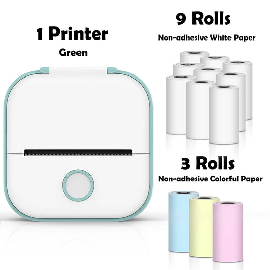 Portable Mini Thermal Pocket Printer - DIY Journal & Self-Adhesive Sticker Creator