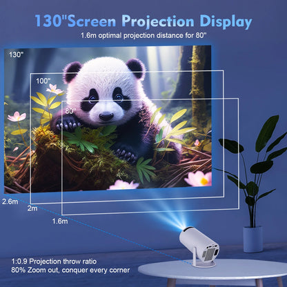 2024NewProjector: Ultimate 4K Ultra HD Portable Home & Cross-Border Intelligent Projector