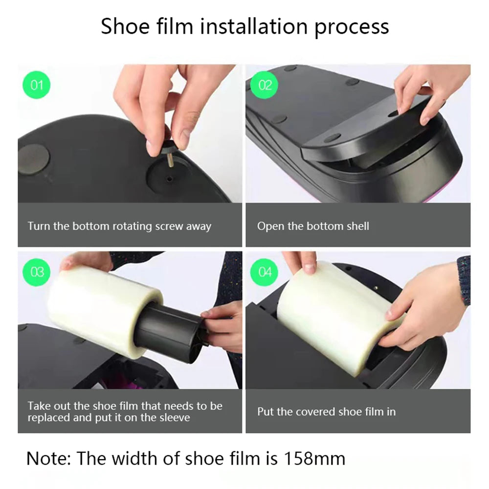 Automatic Shoe Cover Dispenser Machine - Waterproof Membrane Tool with 1 Silver Shoe Film