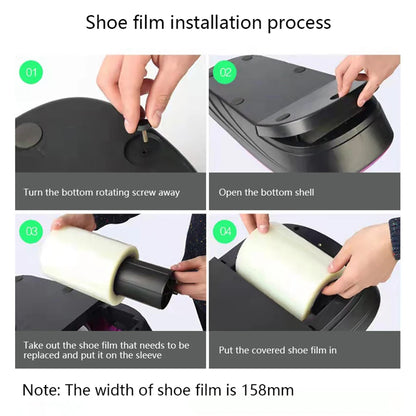 Automatic Shoe Cover Dispenser Machine - Waterproof Membrane Tool with 1 Silver Shoe Film