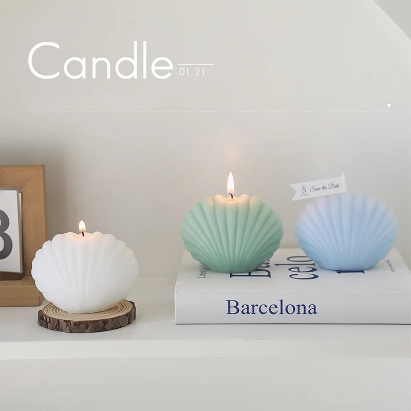 Elegant Shell Shape Scented Aromatic Candles - Relaxing Home Decor & Gift for Her