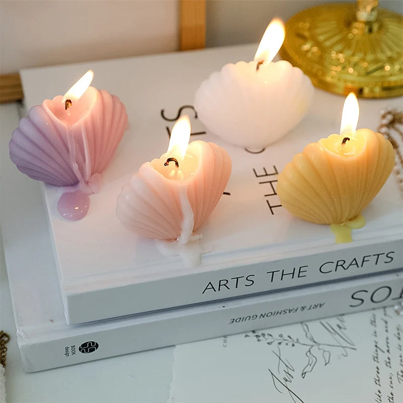 Elegant Shell Shape Scented Aromatic Candles - Relaxing Home Decor & Gift for Her