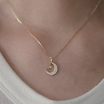 Sterling Silver Moon & Star Choker - Sparkle in Style!