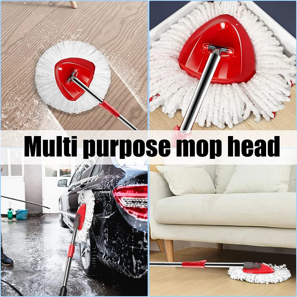 Triangular Spin Mop Base Head Microfiber Pad Replacement For O-Cedar EasyWring Spin Mop Refill 1-Tank System Floor Cleaning