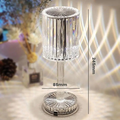 Crystal Touch Table Lamp - Rechargeable Night Light for Elegant Home Decor