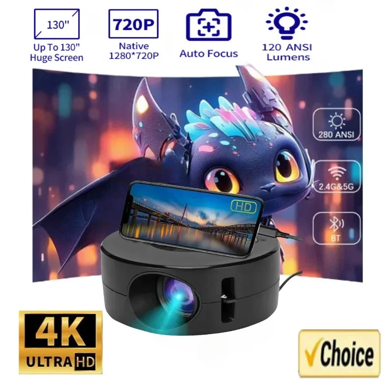 Newest Hot Selling YT200 Mini Mobile Proyector 4K 1080p Portable Home Handheld Remote LCD Cinema USB Powered Mini Projector