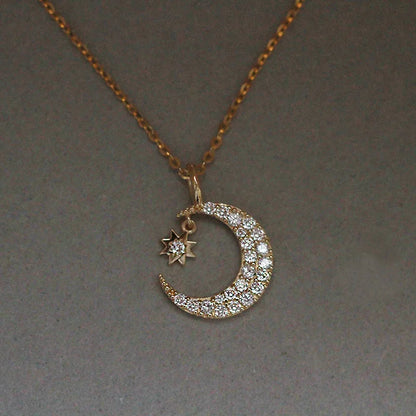 Sterling Silver Moon & Star Choker - Sparkle in Style!