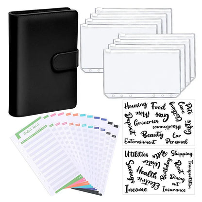 Budget Binders Planner - Ultimate 6-Hole Money Organizer with 8 Zipper Envelopes & Stickers