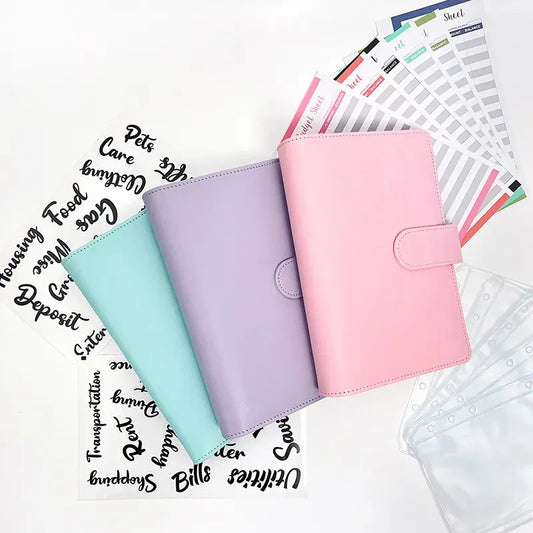 Budget Binders Planner - Ultimate 6-Hole Money Organizer with 8 Zipper Envelopes & Stickers