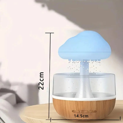 Rain Cloud Humidifier with Colorful Mushroom Cloud Raindrop Atmosphere Lamp