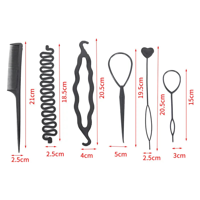 Magic Hair Styling Tools Set - DIY Braiding & Hairdressing Accessories