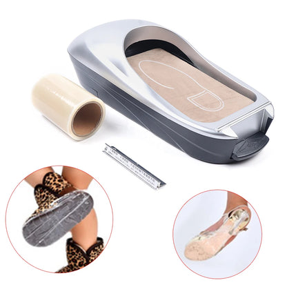 Automatic Shoe Cover Dispenser Machine - Waterproof Membrane Tool with 1 Silver Shoe Film