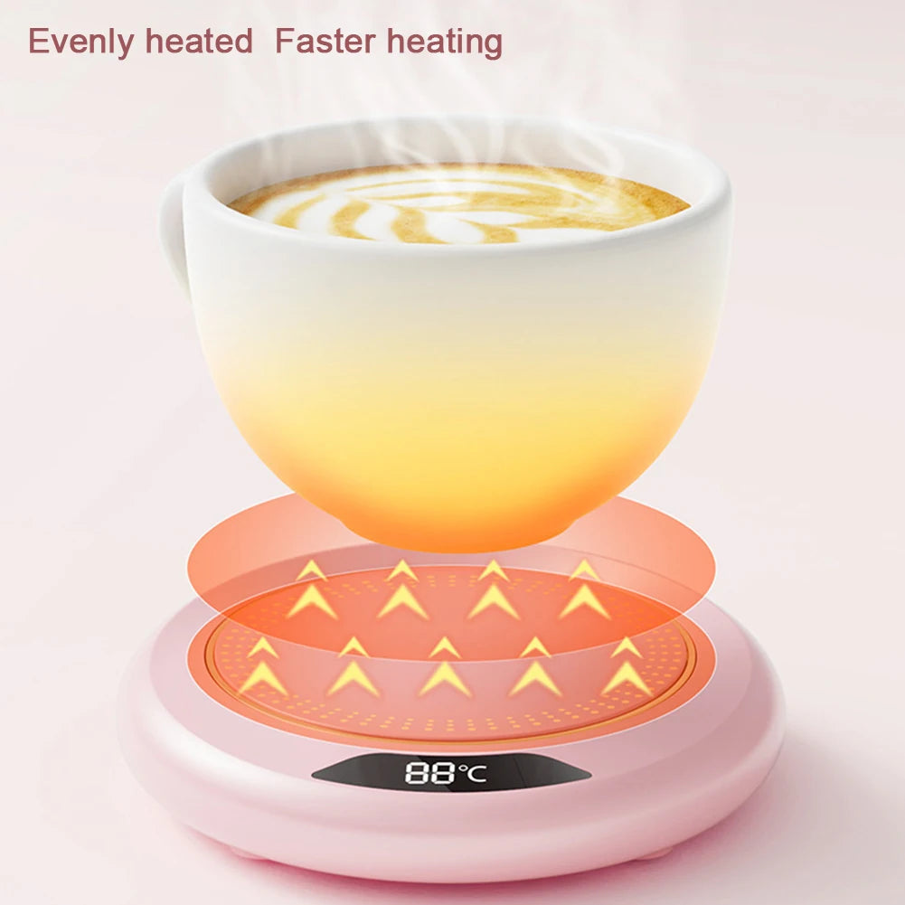 USB Intelligent Constant Temperature Coaster 3 Temperature Setting Milk Tea Water Heating Pad Cup Heater for Tea Water Office