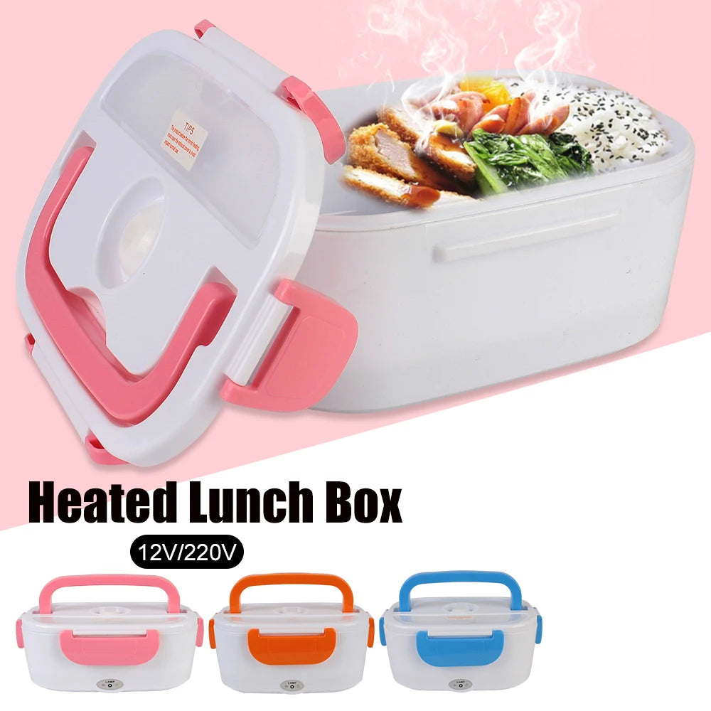 Fast Heating Food Container Dinnerware Food Warmer 12V 220V EU Plug Electric Heated Lunch Box Travel Car Work Heating Bento Box