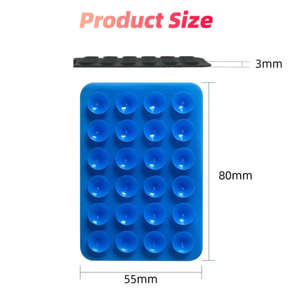 Suction Cup Wall Stand Mat Multifunctional Silicone Suction Phone Holder Square Anti-Slip Single-Sided Leather Case Mount